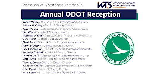 Primaire afbeelding van 2024 WTS Northeast Ohio Annual ODOT Reception