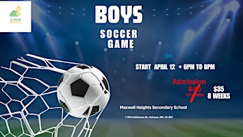 Hauptbild für Boys Friday Soccer Game April 12 , 2024