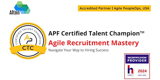 APF Certified Talent Champion™ (APF CTC™) | May 1-2, 2024 primary image