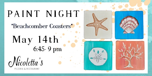 Beachcomber Coasters Paint Night primary image
