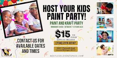 Primaire afbeelding van Host Your Kids Paint Party!