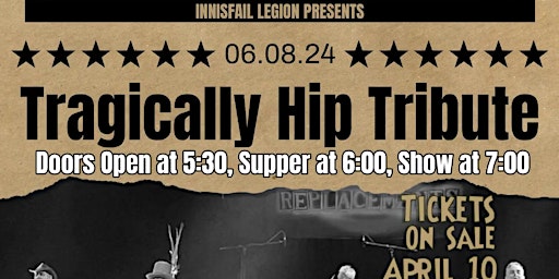 Imagem principal do evento Tragically Hip tribute