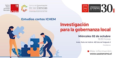 Imagen principal de Presentación Cortos ICHEM. Investigación para la gobernanza local.