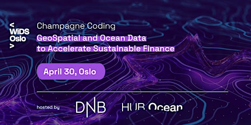 Imagem principal do evento Champagne Coding: GeoSpatial & Ocean Data to Accelerate Sustainable Finance