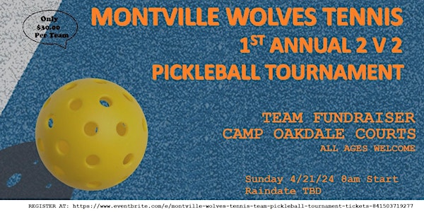 Montville Wolves Tennis Team Pickleball Tournament