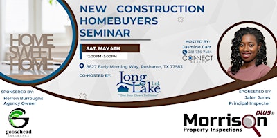 Immagine principale di New Construction Homebuyers Seminar: Exploring Opportunities in Today's Market 
