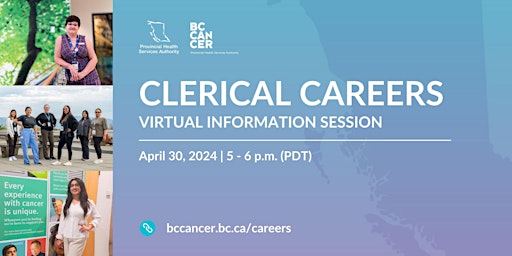 BC Cancer Clerical Careers Virtual Information Session primary image