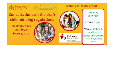 Focus Group for Childminders - Childminding Draft Regulations primary image