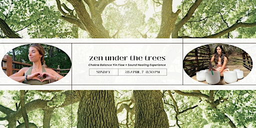 Hauptbild für Zen Under the Trees: Chakra Balance Yin Flow +  Sound Healing Experience