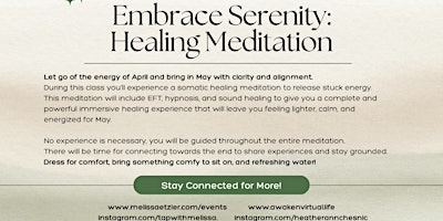 Embrace Serenity: Healing Meditation primary image