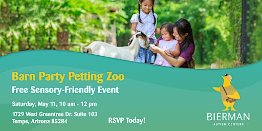 Primaire afbeelding van Barn Party Petting Zoo Extravaganza  at Bierman Autism Centers!