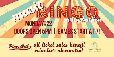 Image principale de Music Bingo benefiting Volunteer Alexandria!