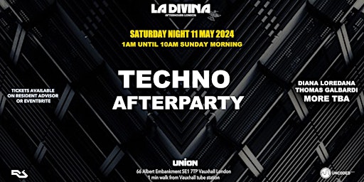 Techno after party open until 10am Sunday morning  primärbild