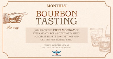 Image principale de Bourbon Tastings at The Lackman