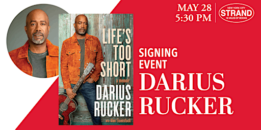 Imagem principal do evento Darius Rucker: Life’s Too Short - Signing Line Event