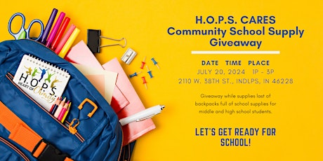 HOPS CARES Community School Supply Giveaway