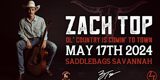 Imagem principal do evento Zach Top at Saddlebags (Fri, May 17th)
