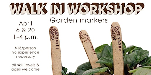 Imagem principal do evento Walk In Workshop - Garden Markers