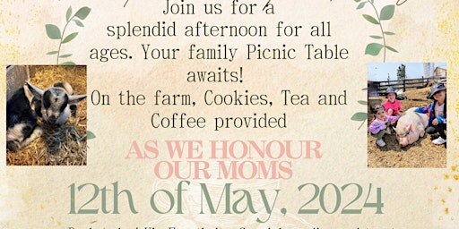 Immagine principale di Joyful Tea Mother's Day Tea on The Farm! 