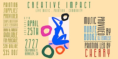 Imagen principal de Creative Impact: Paint | Sip | Listen w/ Cherry and Nurse Boogz