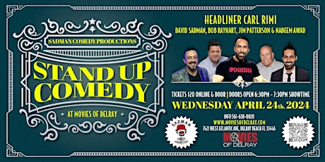 Stand Up Comedy by  SadMan Comedy Productions. Headliner Carl Rimi.