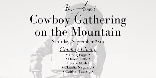 Immagine principale di 4th Annual Cowboy Gathering on the Mountain 
