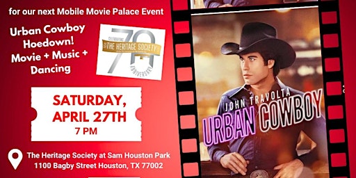 Primaire afbeelding van Urban Cowboy Movie Hoe Down by Friends of River Oaks Theatre