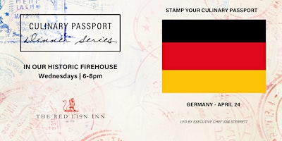 Primaire afbeelding van Culinary Passport Dinner Series - Germany