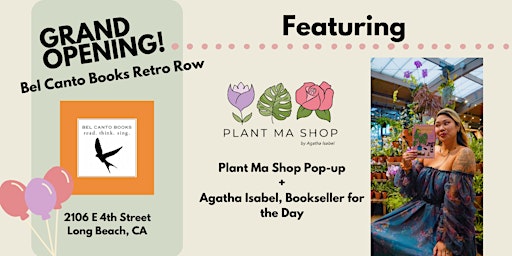 Bel Canto Books Grand Opening + Plant Ma Shop Pop-up primary image