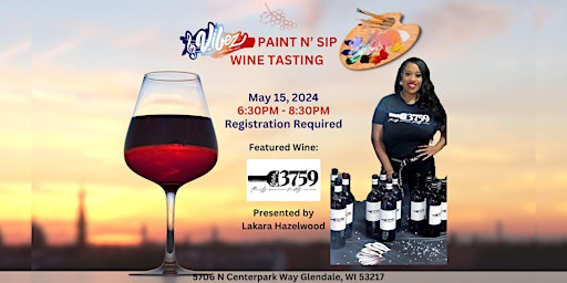 Primaire afbeelding van Paint N' Sip Wine Tasting