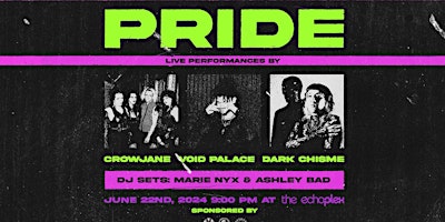 PRIDE !!!!! Live Performances by Dark Chisme, Crowjane, and Void Palace.  primärbild