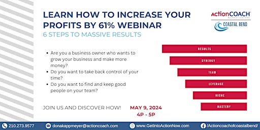 Hauptbild für Learn How to Increase Your Profits by 61% Webinar