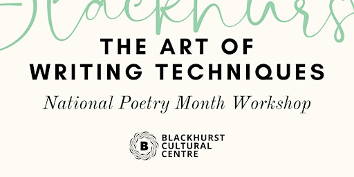 Imagen principal de The Art of Writing Techniques: April Poetry Workshop