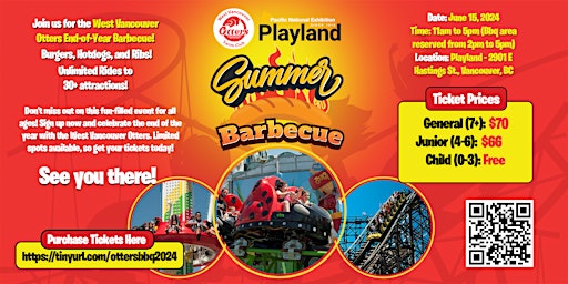 Image principale de 2024 Otters Summer Playland Barbecue