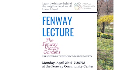 Fenway Speaker Series: Fenway Victory Gardens primary image
