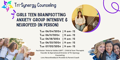 Image principale de Girls Teen Brainpsotting Anxiety Group Intensive & Neurofeed (in person)