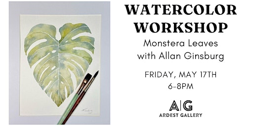 Watercolor Workshop - Monstera Leaves with Allan Ginsburg  primärbild