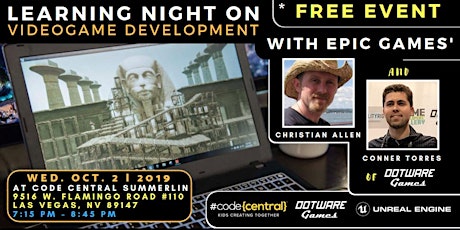 Learning Night on Videogame Development | W/ Epic Games' Christian Allen primary image