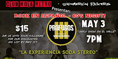 Imagem principal de Club Hola Retro (Rock en tu Idioma /80's)