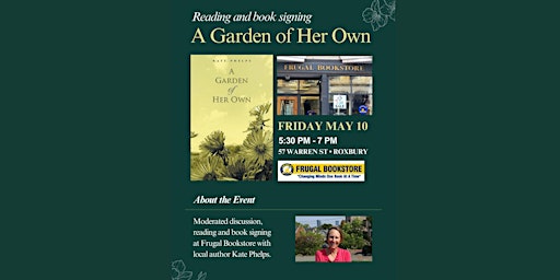 Imagem principal do evento A Garden of Her Own by Kate Phelps - Author Event