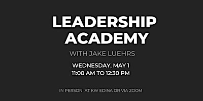 Hauptbild für Leadership Academy with Jake Luehrs