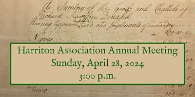 Imagem principal de Harriton Association Annual Meeting 4/28