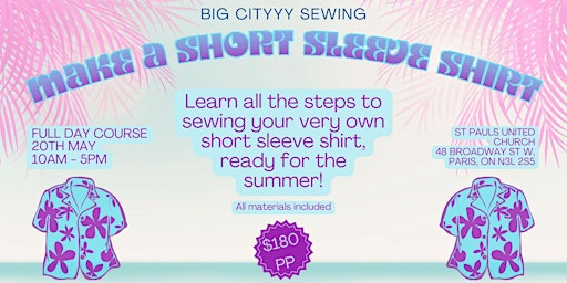 Imagem principal do evento Big Cityyy Sewing - Make a short sleeve shirt