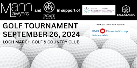 Golf Tournament in support of the Ottawa Network for Education
