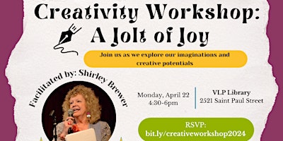 Creativity Workshop: A Jolt of Joy primary image