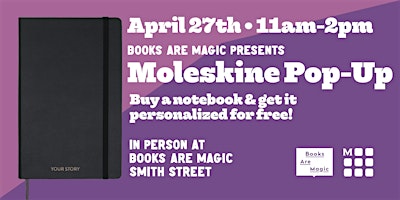 Image principale de In-Store: Books Are Magic x Moleskine: Notebook Personalizations