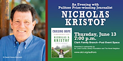Imagem principal do evento Author Event - Nicholas Kristof, "Chasing Hope"