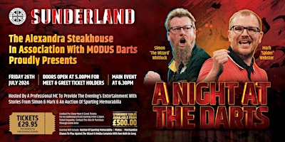 Imagen principal de Night At The Darts with Simon Whitlock and Mark Webster with a Pro MC