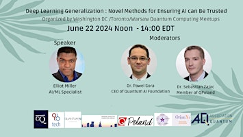 Imagem principal do evento Deep Learning Generalization : Novel Methods for Ensuring AI Can Be Trusted