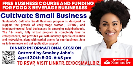 Santander's Cultivate Small Business Information Session  by Dallas College